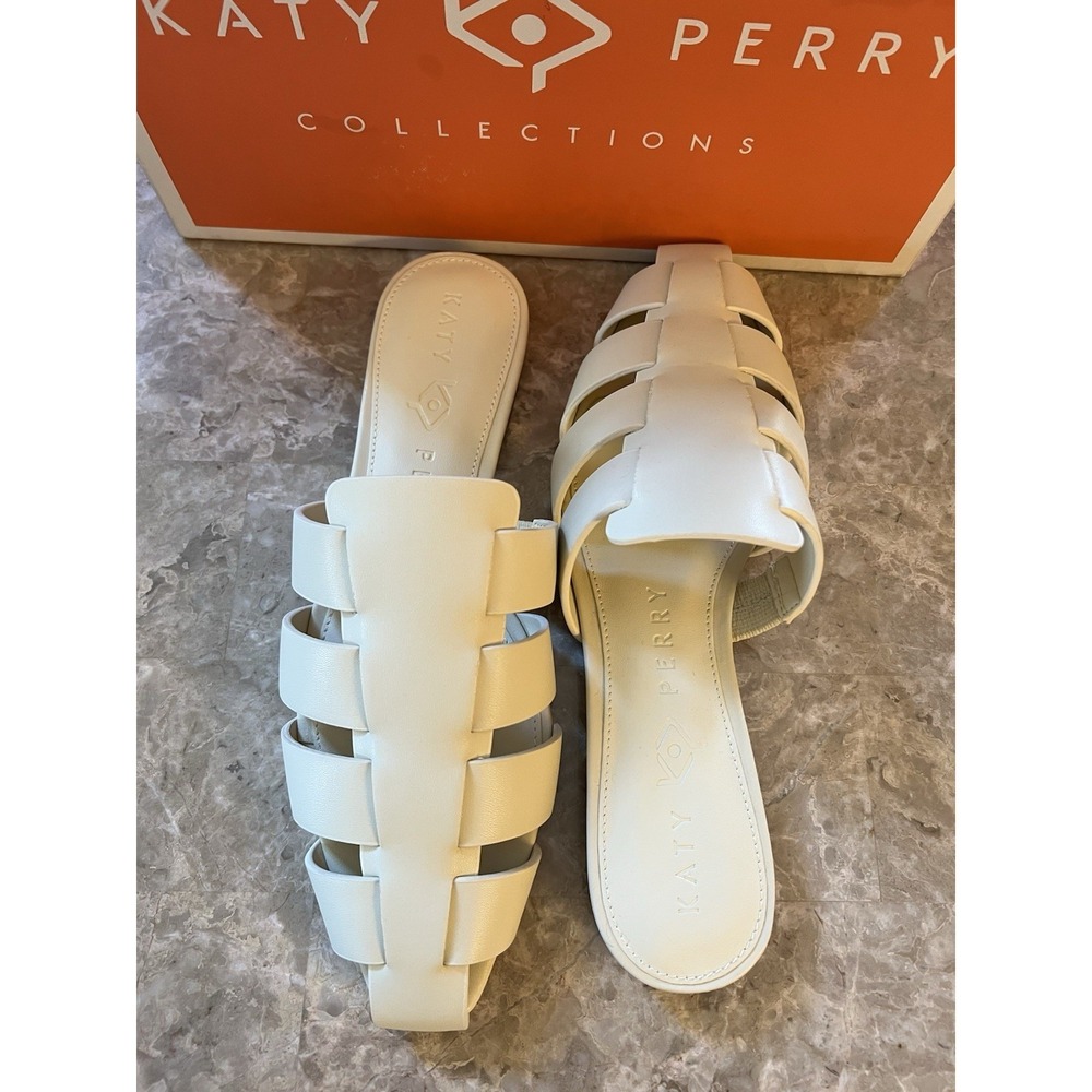 Katy Perry Fisherman Mule Chalk Size 8.5 Women's Slides Sandals Shoes Summer NEW - Picture 4 of 7